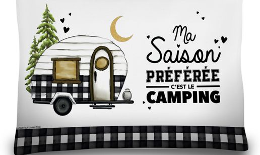Coussin - “ Ma saison préférée c'est le camping “