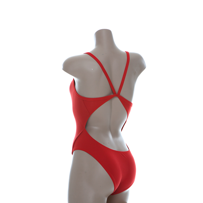 maillot de natation bretelles fines rouge