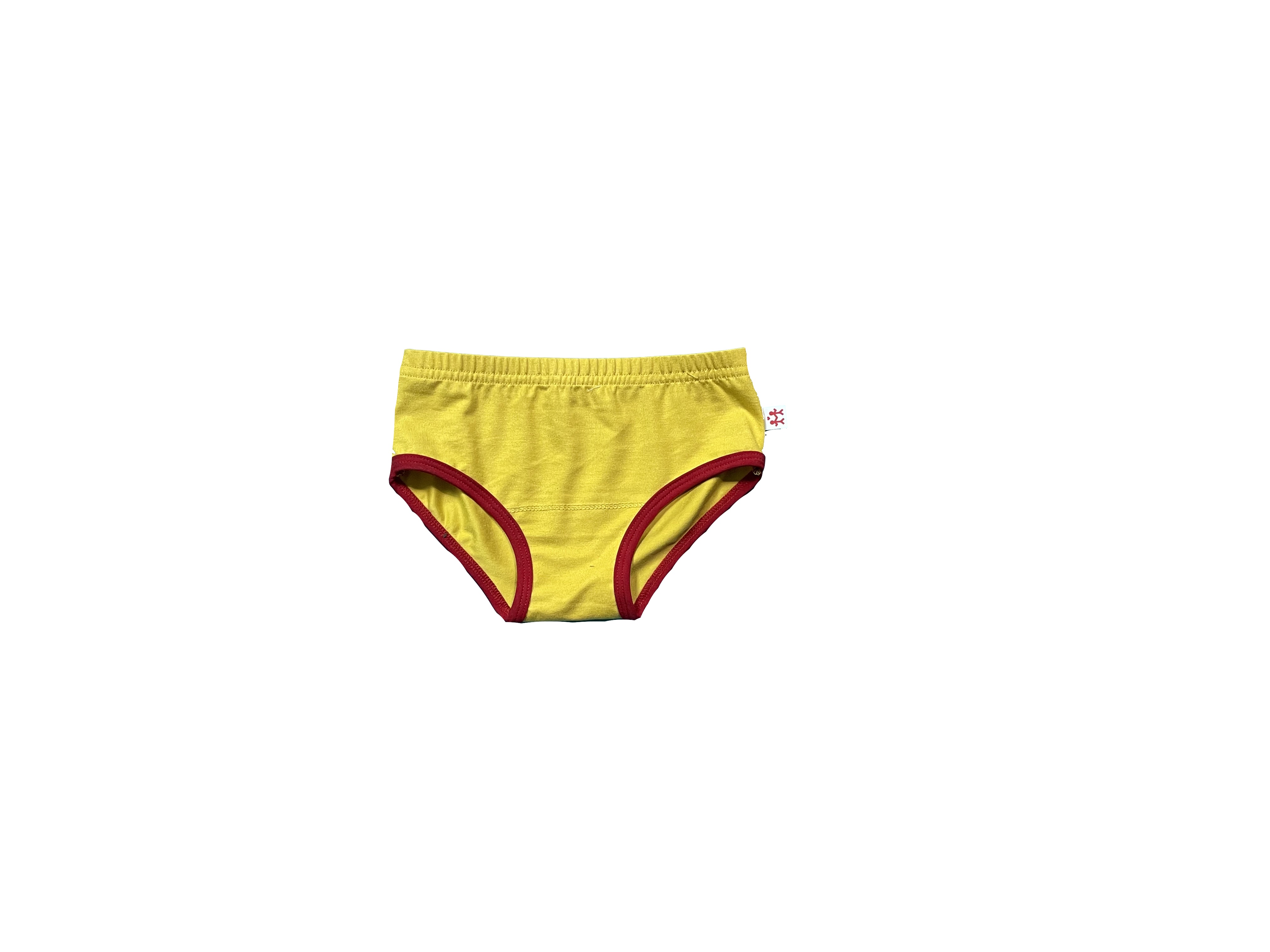 Girl s yellow panties with red border