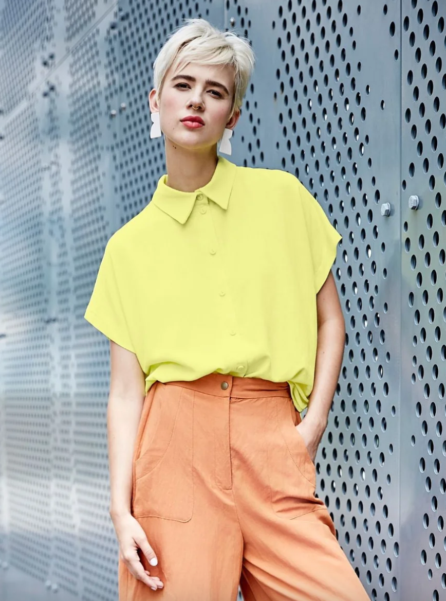 Chemisier jaune citron 2025
