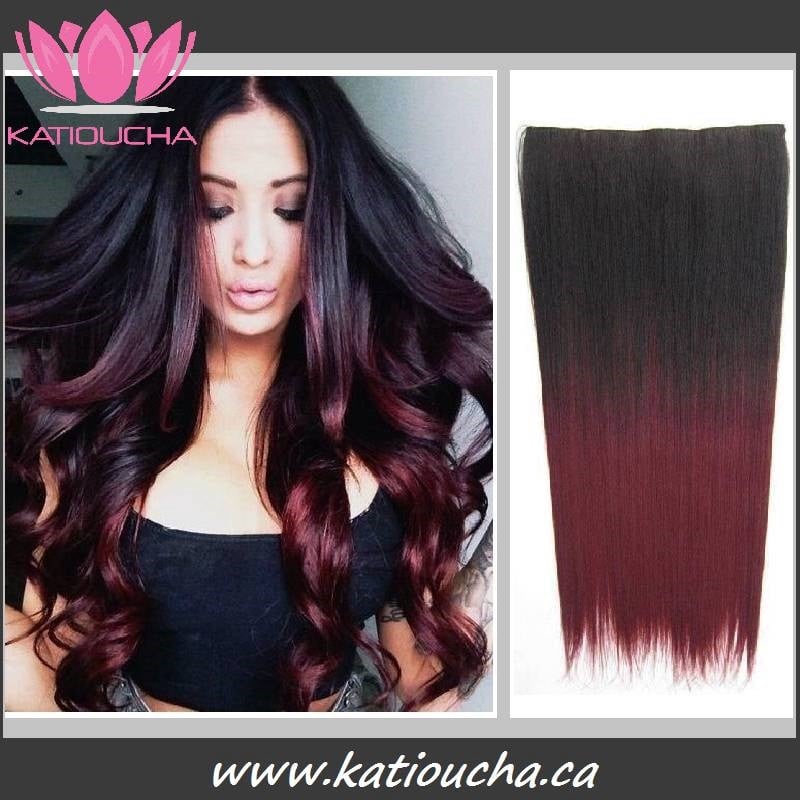 Burgundy ombre straight hair best sale