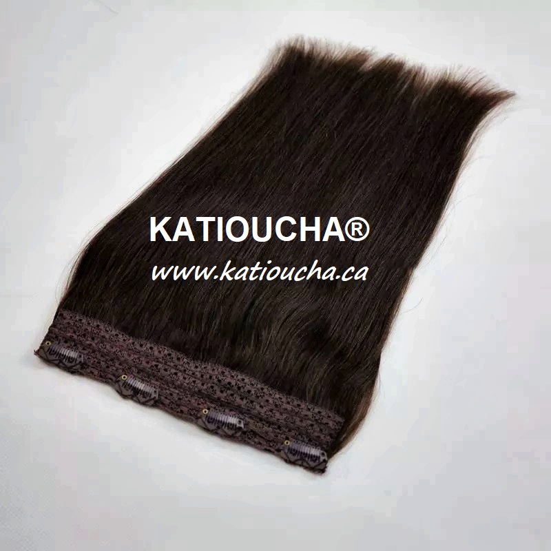 DOUBLE THICKNESS Quad Weft Clip in Hair Extensions 100 Russian Human Hair 10 25.5 cm