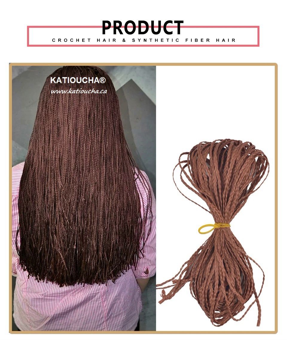 KATIOUCHA® Box Braids Crochet Hair are made of high quality synthetic