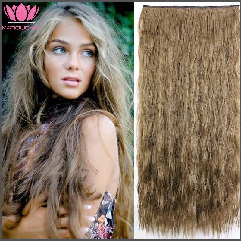 Clip in hair extension Curly hair 60 cm 24