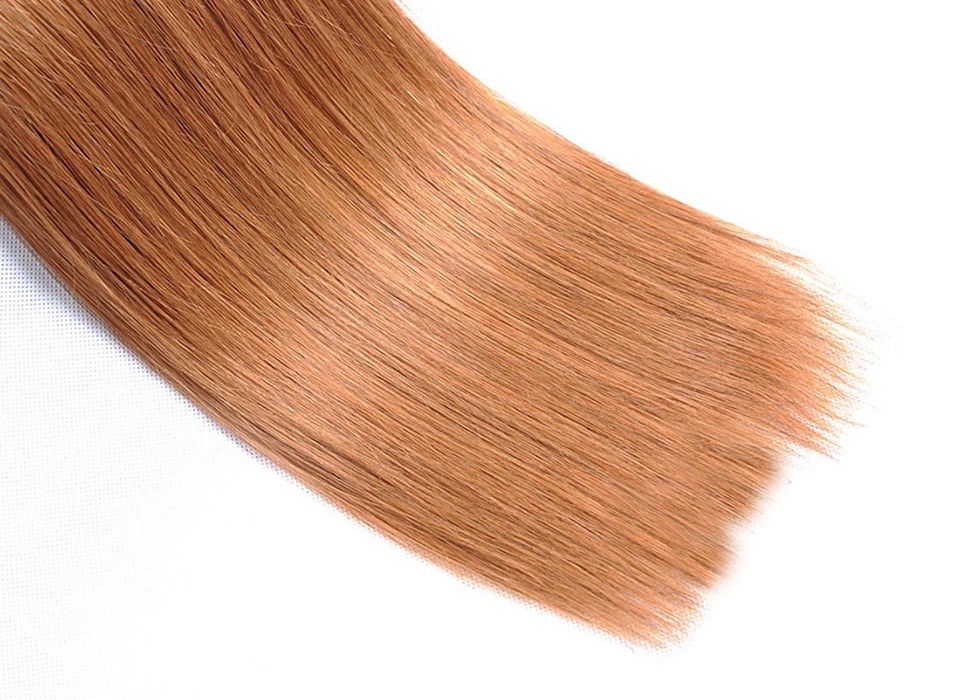 KATIOUCHA® Auburn #30 Brazilian Hair Bundles Straight Human Hair