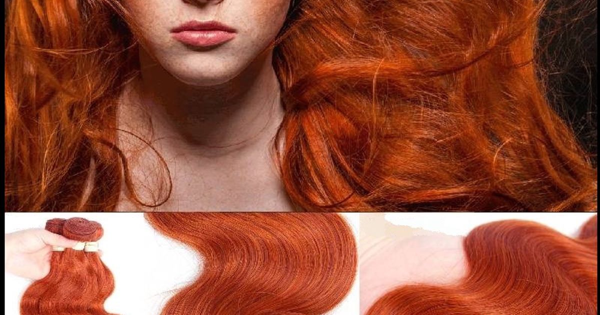Sew-in Extensions, Remy Human Hair Weft weave bundle 10A - Copper Red