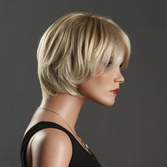 Blonde Short Straight Hair Full Wig 30 cm CODE 38981