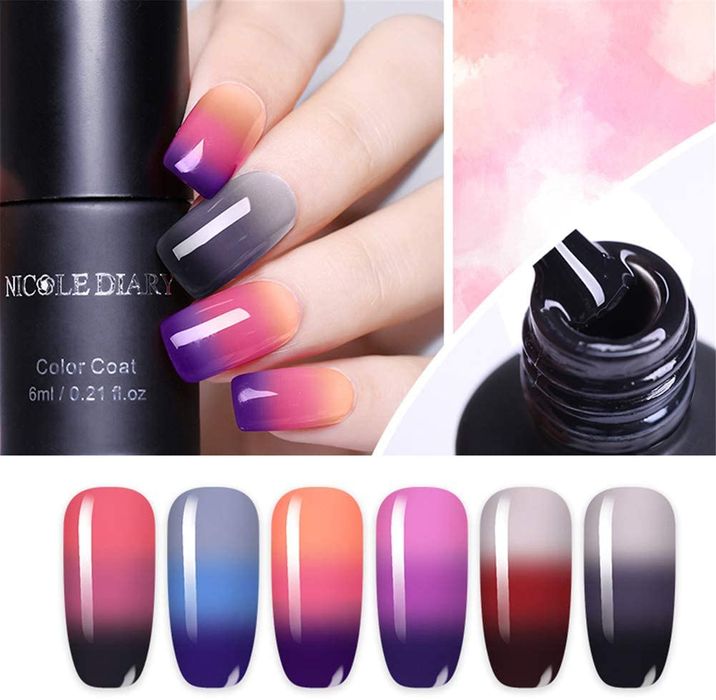 Thermal Nail UV Gel Polish 3 in 1 Color-Changing Temperature - 001 Thermal Nail UV Gel Polish 3 in 1 Color-Changing Temperature - 001