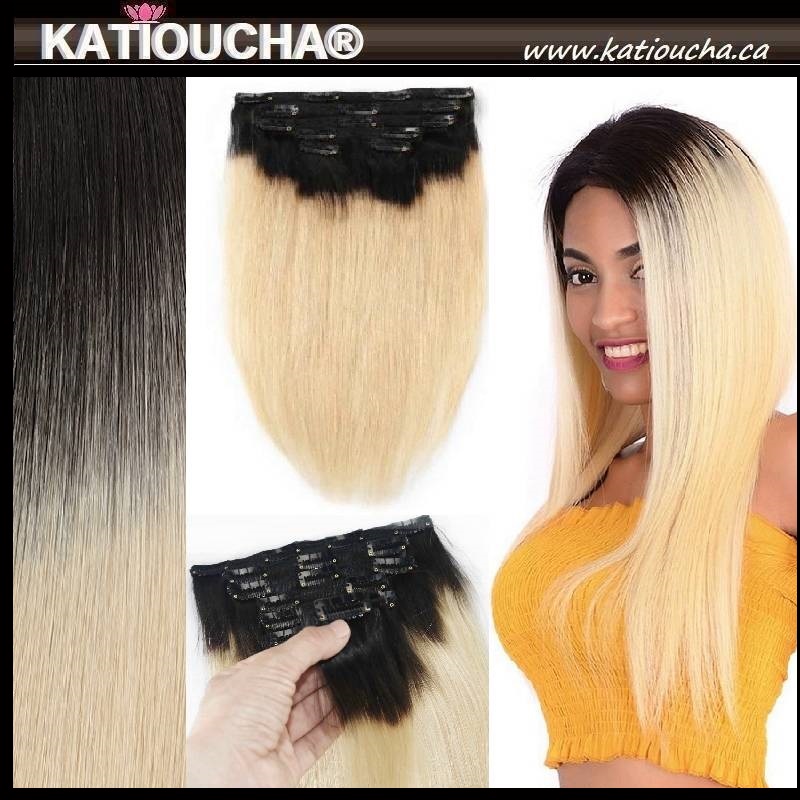 CLIP IN Hair Volumater CLIP IN Hair extension 100 HUMAN REMY HAIR 10A OMBRE RUSSIAN BLONDE 1B 613