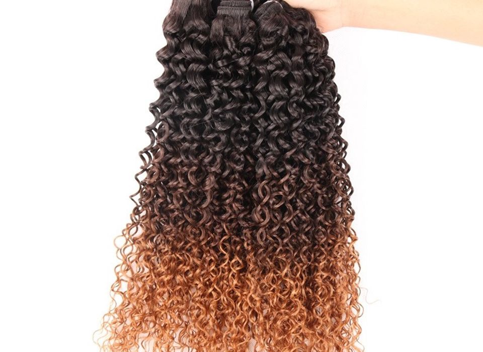 Ombre T1B/4/30 Deep Curly Human Braiding Hair – Ywigs