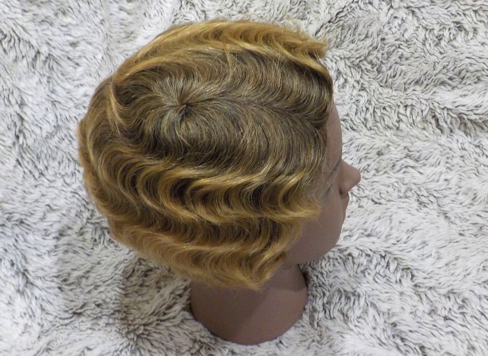 Human Hair Finger Wave Wig