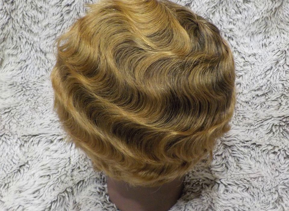 Human Hair Finger Wave Wig