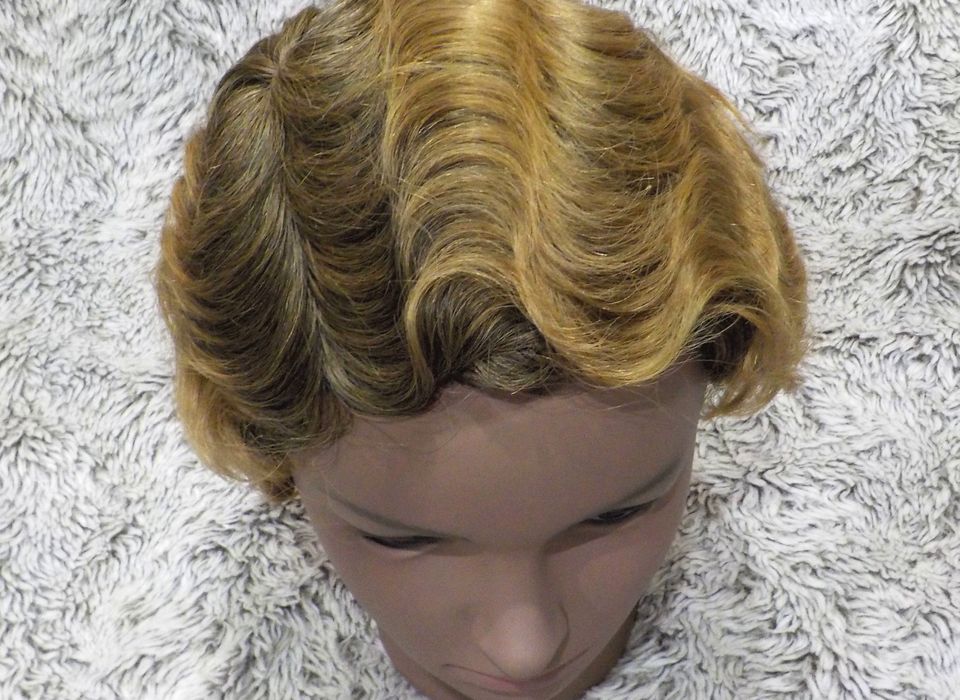 Human Hair Finger Wave Wig