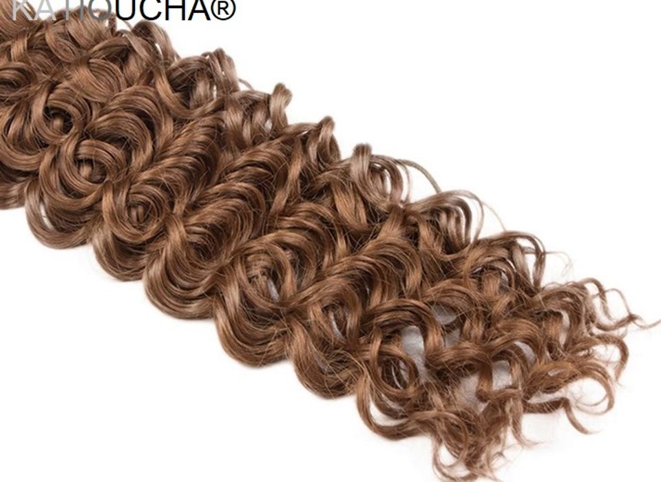 KATIOUCHA® Natural Brazilian Hair Bundles Water Wave 10A Virgin Unprocessed Human  Hair