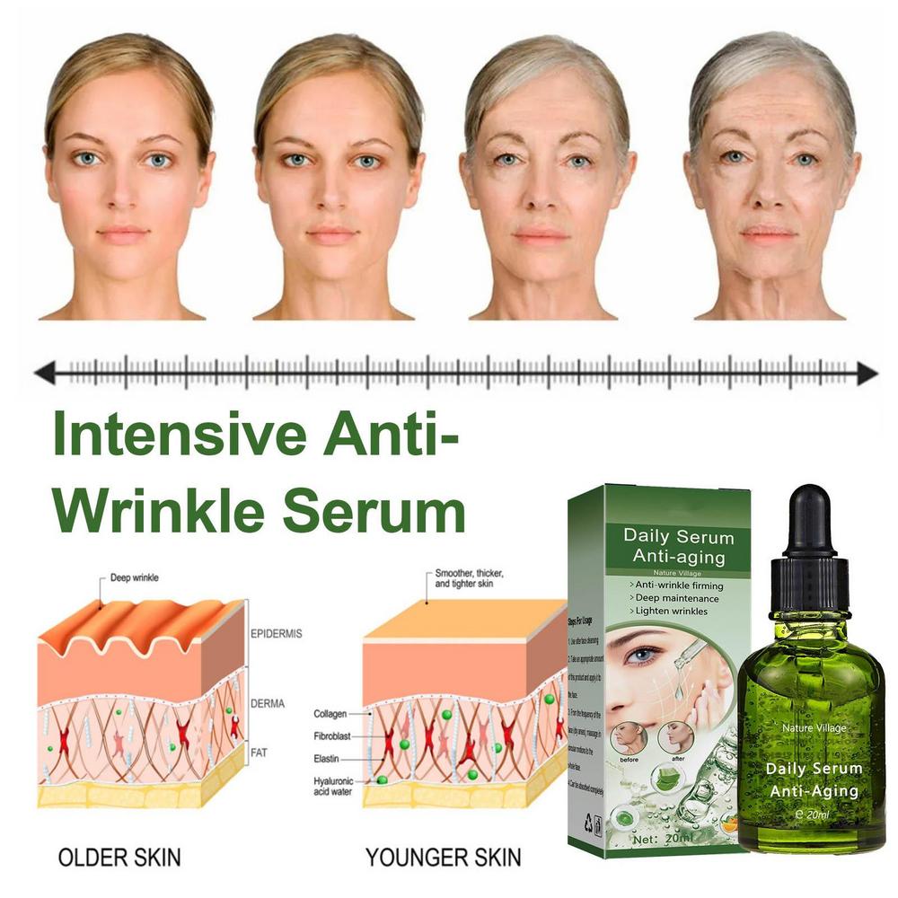 Natural Instant Wrinkle Remover Face Serum Aloe Extract