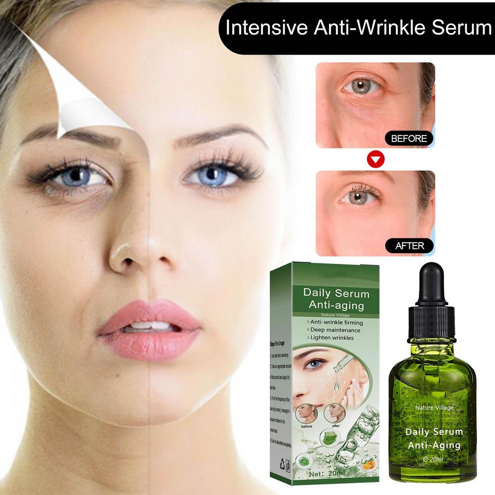 Natural Instant Wrinkle Remover Face Serum Aloe Extract