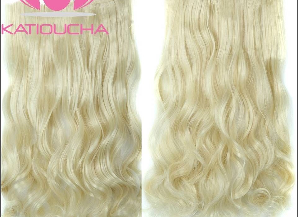 CLIP IN hair extension, Loose curl, Wavy curly hair, 60 cm, 24, JET