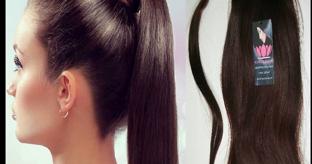 Postiches Queue de Cheval 100% CHEVEUX HUMAIN RÉMY VIERGE 8A FABRIQU