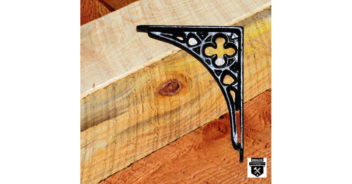 Support D'Étagère En Fonte Vintage - Style Rustique Ancien - Dimensions Support D'Étagère En Fonte Vintage - Style Rustique Ancien - Dimensions