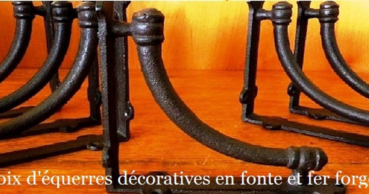Équerre décorative en fonte|quincaillerie de la forge